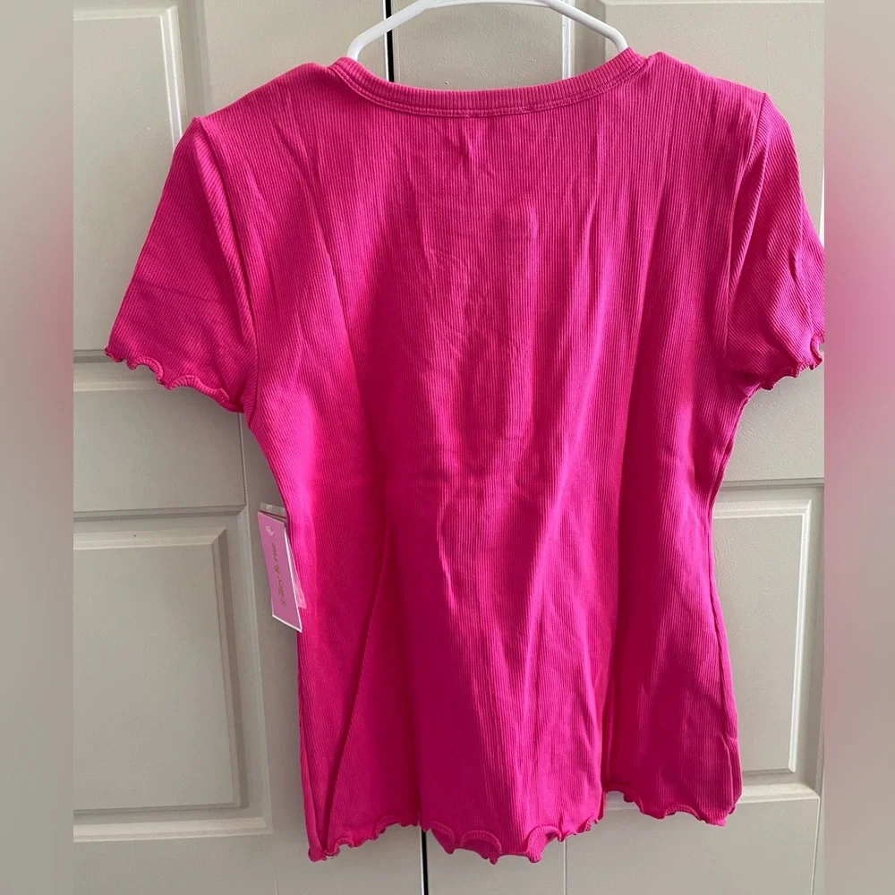 Riley & Rae Fuchsia Ribbed Top - Picture 2 of 5